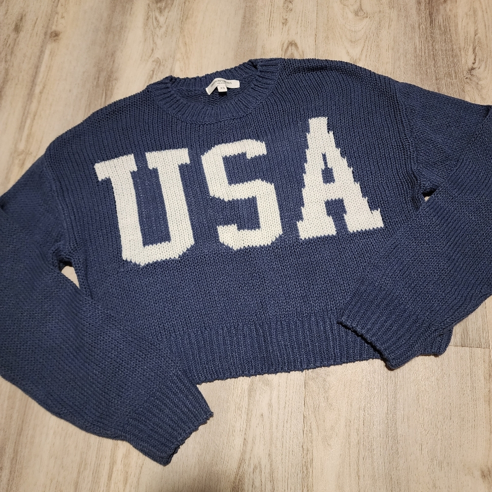 USA Cropped Sweater